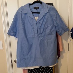 St. John Women’s Silk and Cotton Short Sleeve Top